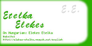 etelka elekes business card